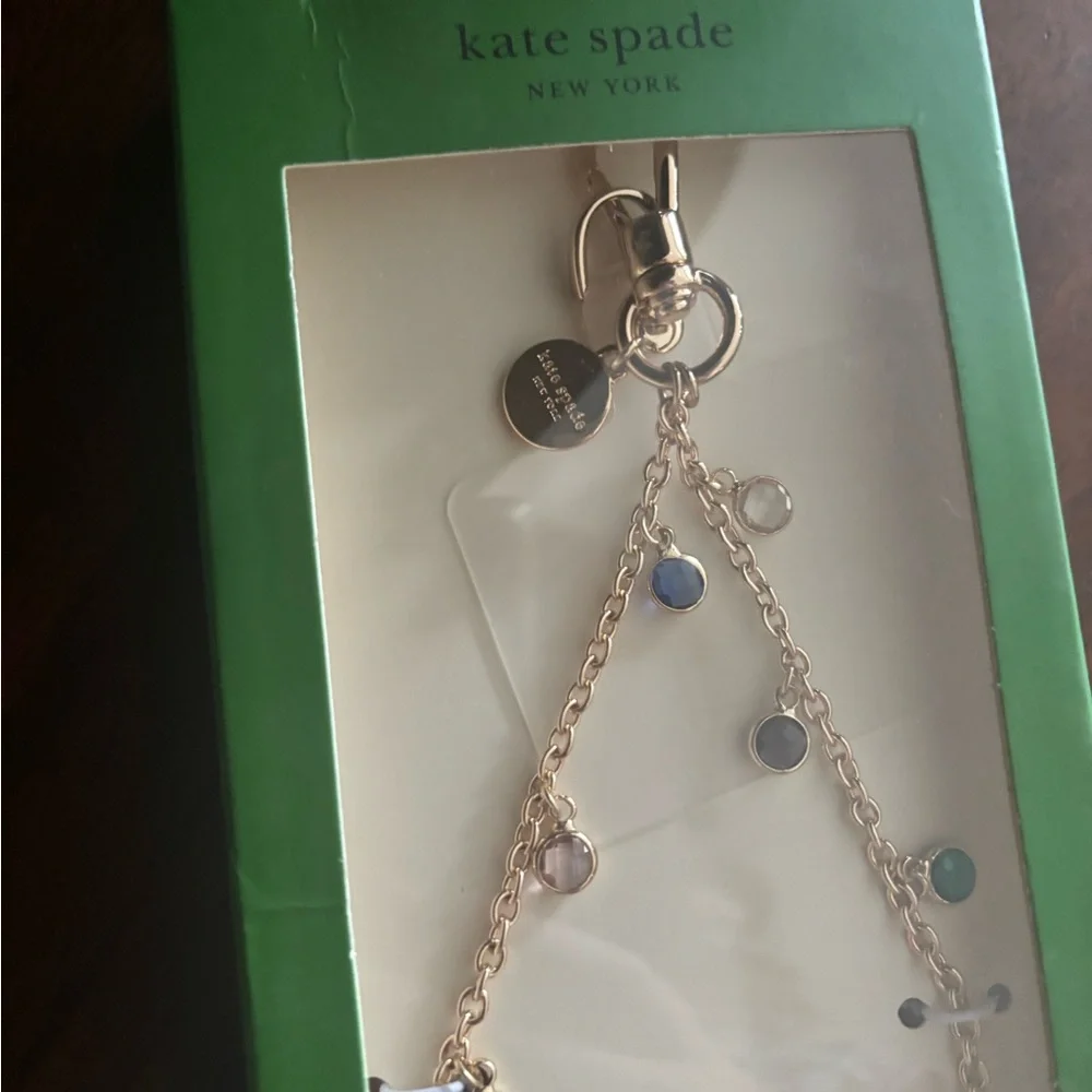 Kate Spade ♠️ Phone Charm with Multicolor Accents - Picture 2 of 2